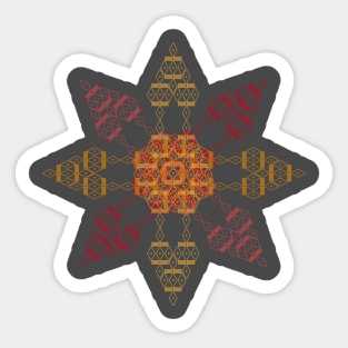 Geometric Ethno Flower Sticker